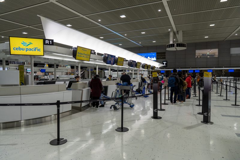 成田空港のセブパシフィック航空カウンター