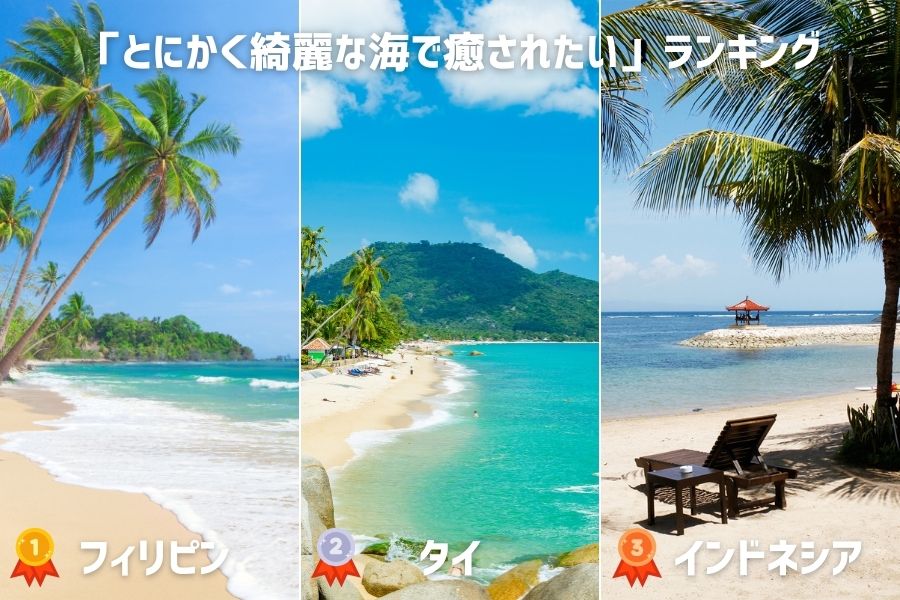 「とにかく綺麗な海で癒されたい」ランキング