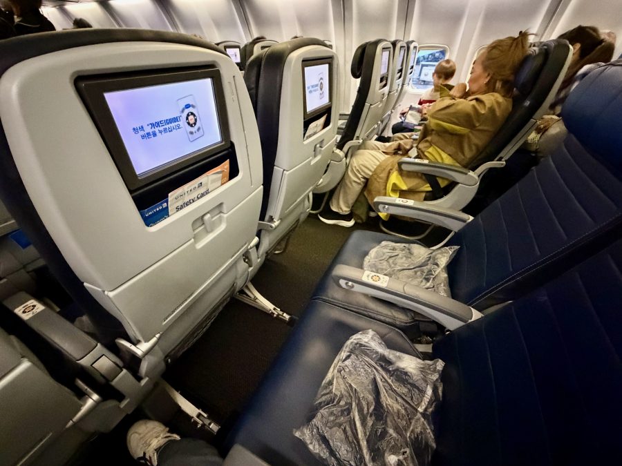 成田ーセブ間のユナイテッド航空の座席